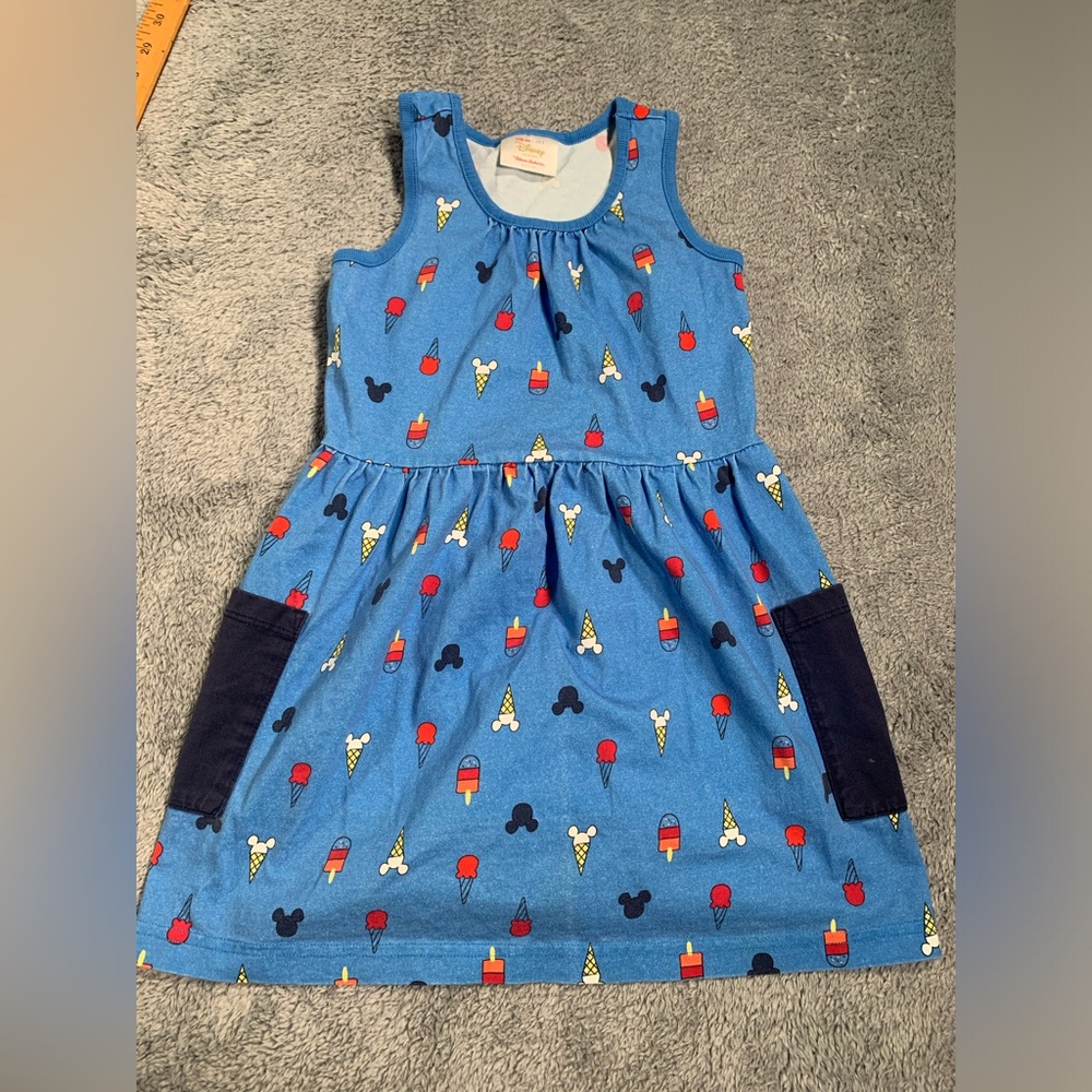 Hanna Andersson Mickey ice cream dress with pockets 110